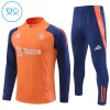 Manchester United Trainings Sweatshirt Quarter-zip 2024-25 Oranje - Kids